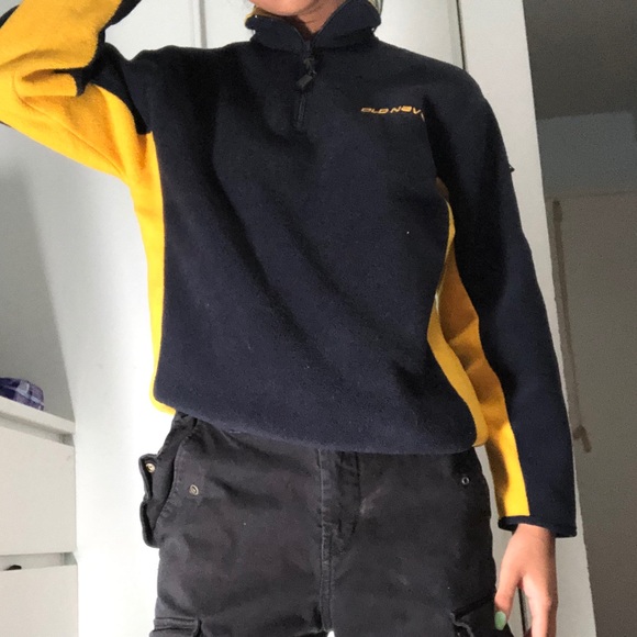 Old navy yellow and navy blue quarter zip - Picture 4 of 4
